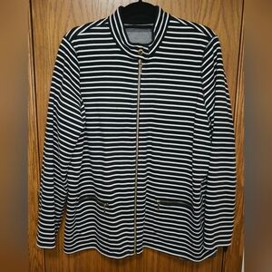 Women's Lauren Ralph Lauren Black & White Reversible Blazer Jacket, 2X